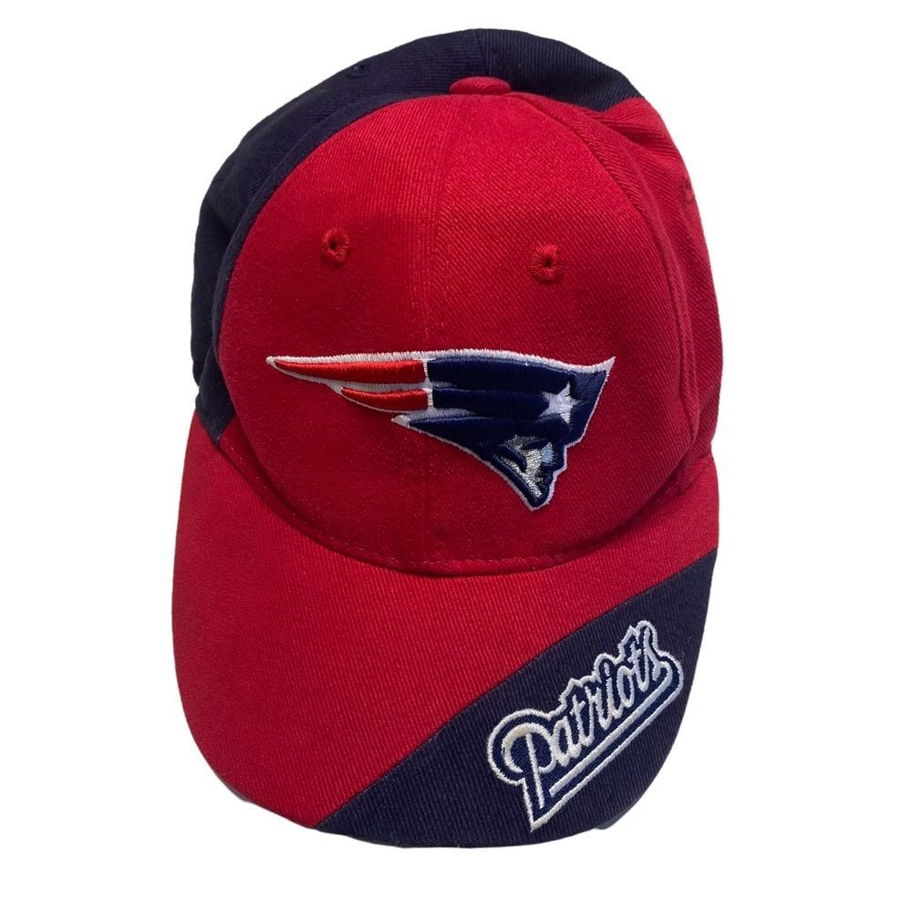 Vintage NFL New England Patriots Team Apparel Strapback Hat Cap Red Blue